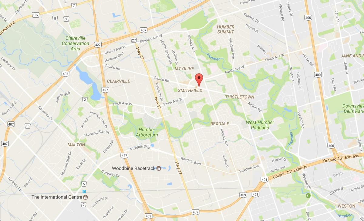 Peta Albion jalan Toronto