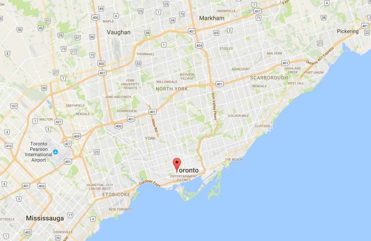 Peta dari Alexandra park district, Toronto