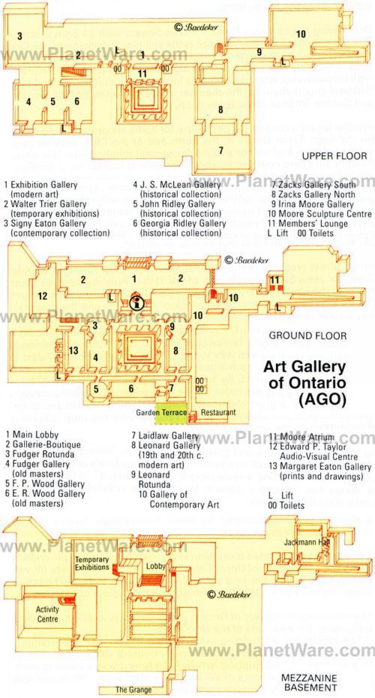 Peta dari Art Gallery of Ontario