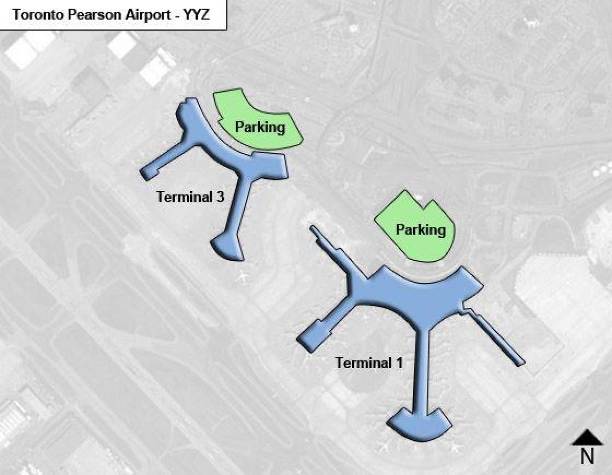 Peta dari bandara Toronto Pearson Canada