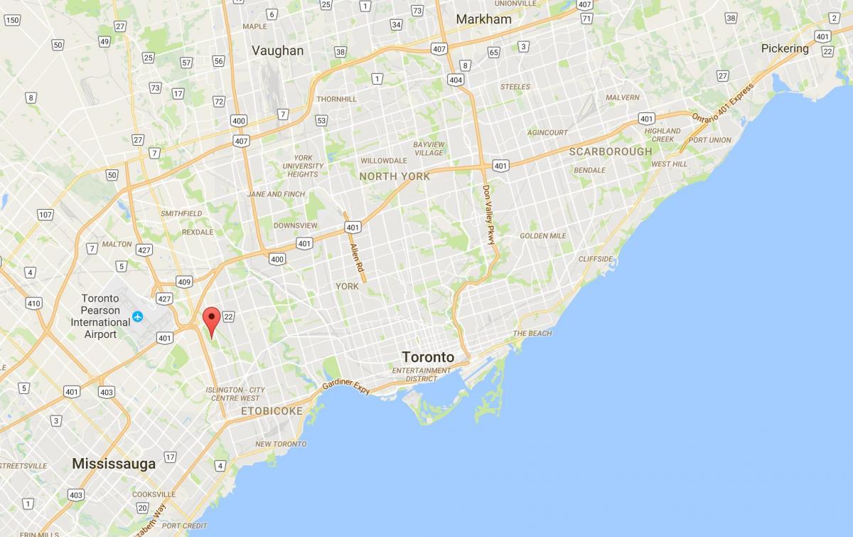 Peta Barat Deane Park district, Toronto