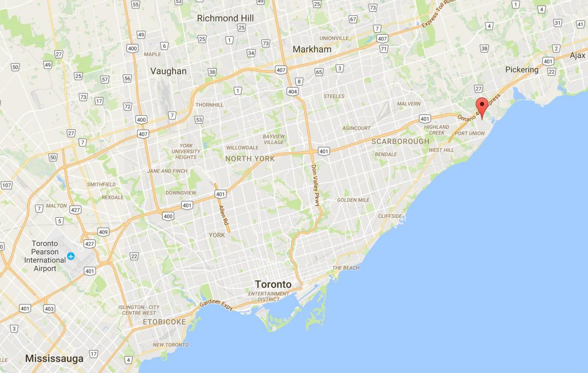 Peta Barat Rouge district, Toronto