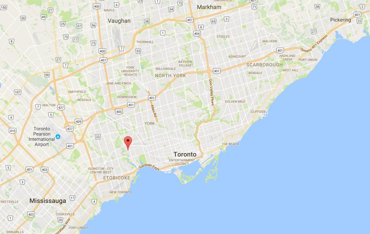 Peta dari Bayi Point Toronto
