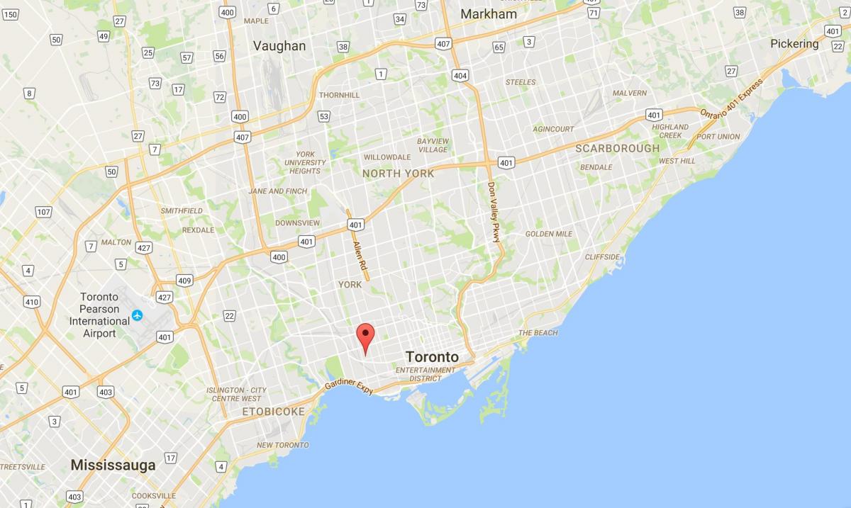Peta dari Brockton Village district, Toronto