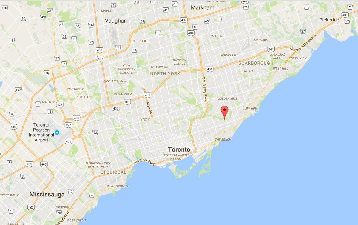 Peta dari bulan Sabit Kota Toronto