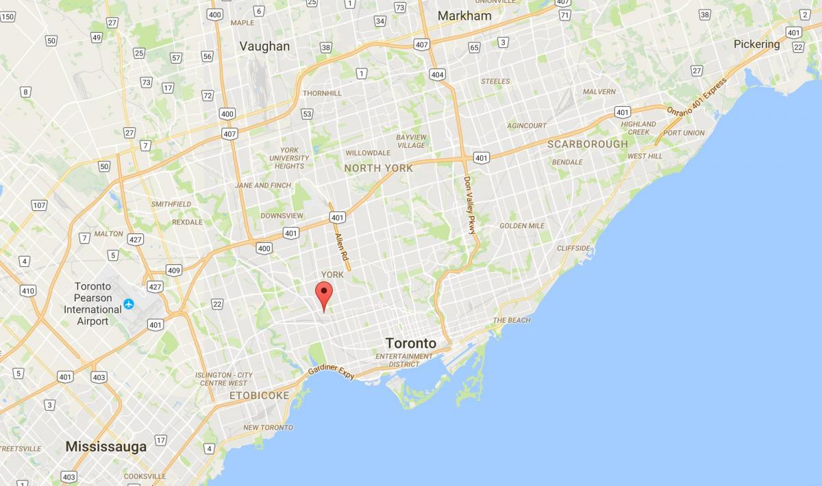 Peta dari Carleton Desa kabupaten Toronto