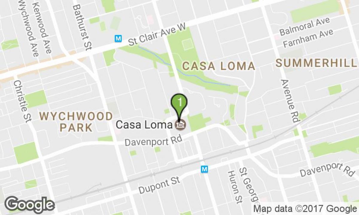 Peta dari Casa Loma Toronto