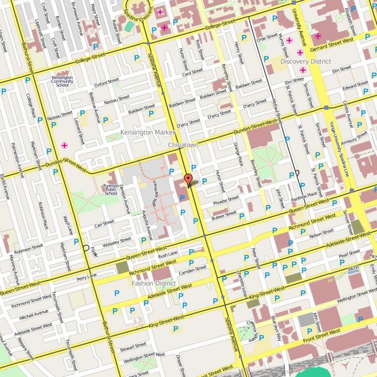 Peta dari Chinatown Toronto
