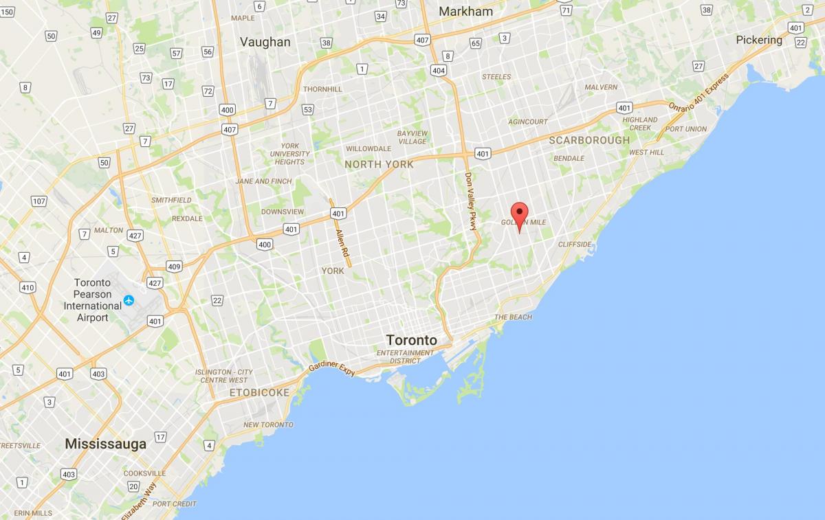 Peta dari Clairlea district, Toronto