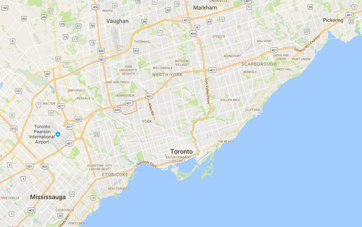 Peta dari Daun Maple district, Toronto
