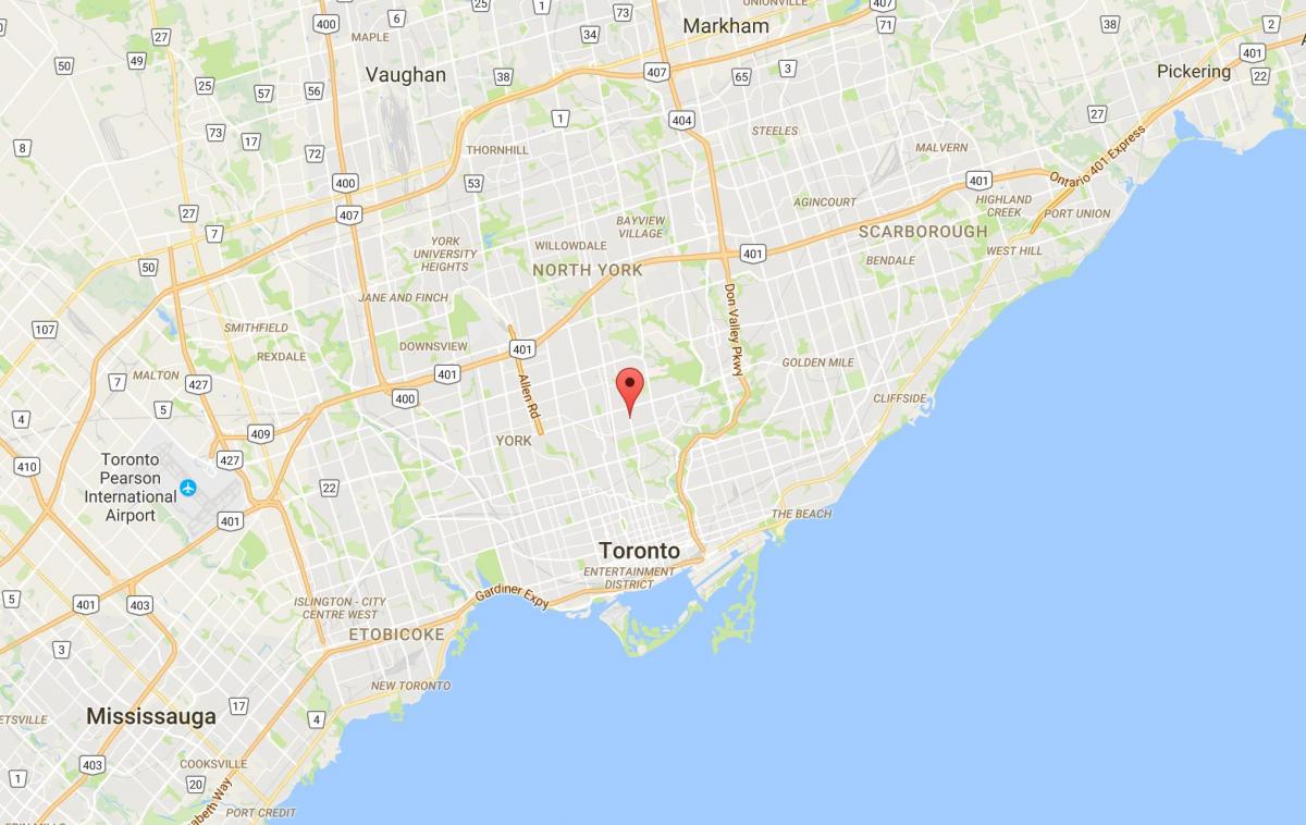 Peta dari Davisville Village district, Toronto
