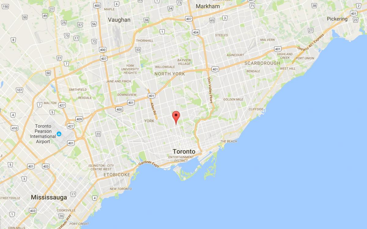 Peta dari Deer Park district, Toronto
