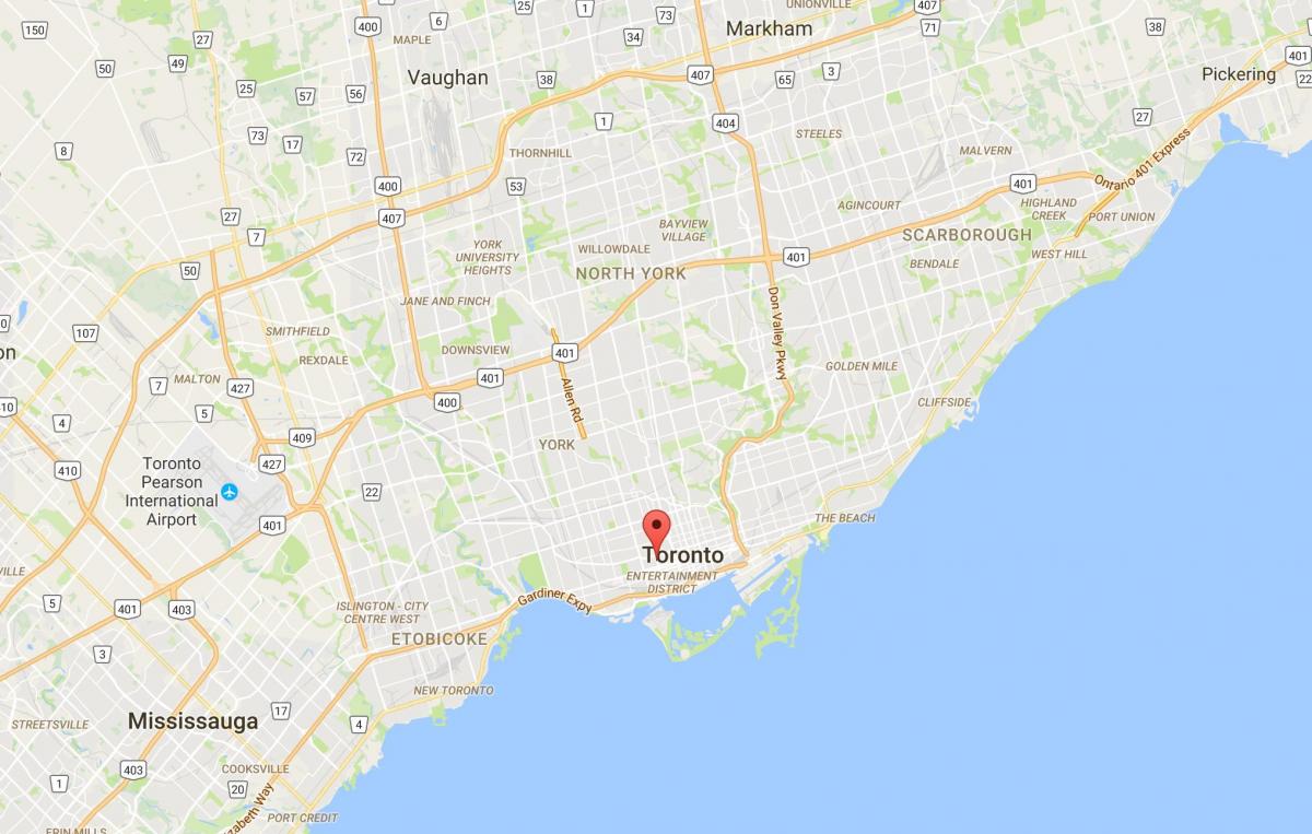 Peta distrik Chinatown Toronto