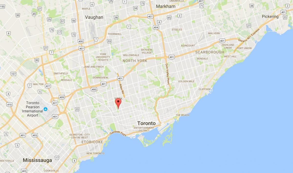 Peta dari Earlscourt district, Toronto