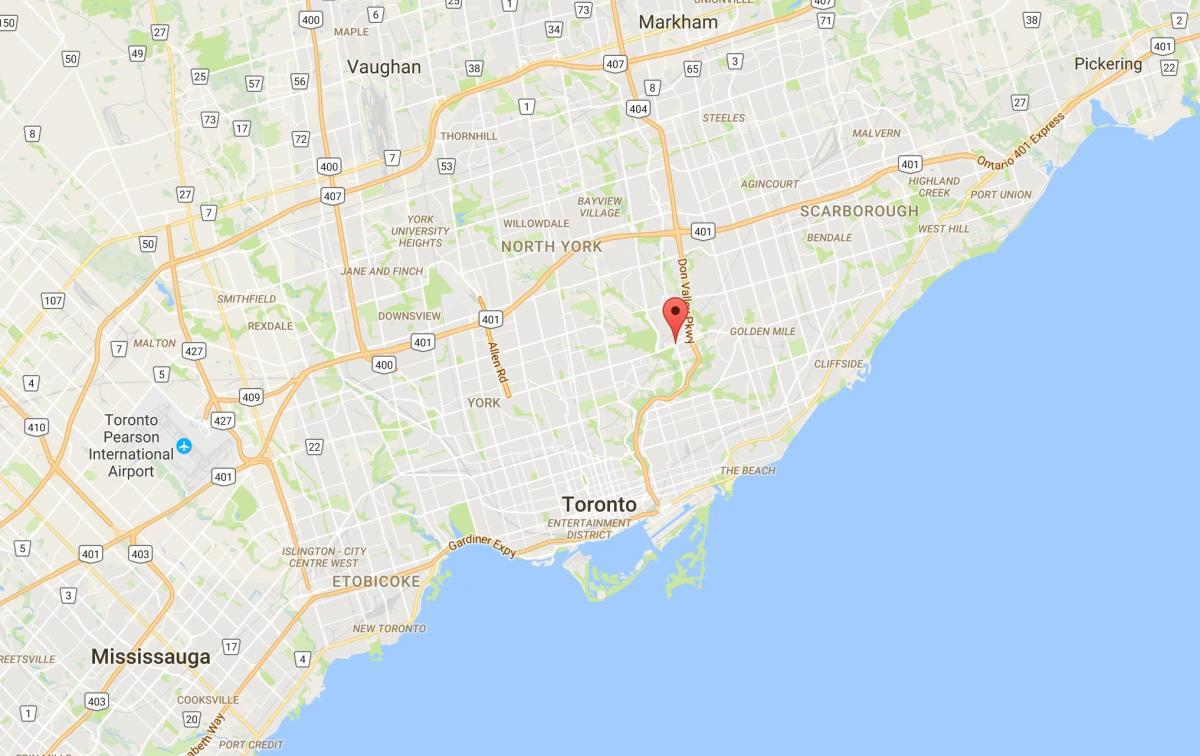 Peta dari Flemingdon Park district, Toronto
