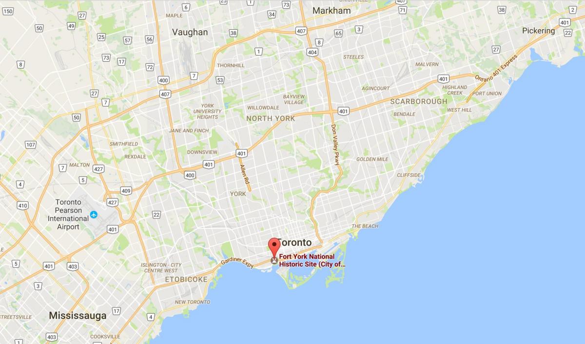 Peta dari Fort York, Toronto