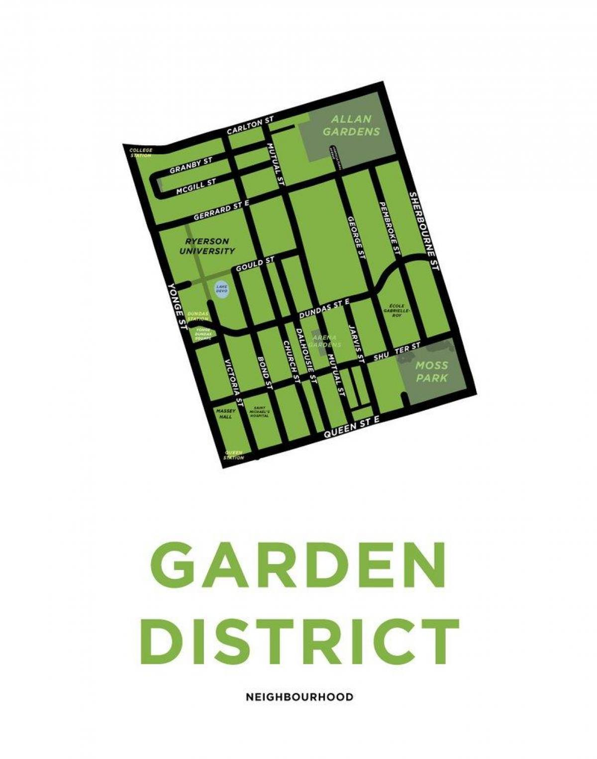 Peta Garden District gambaran Toronto