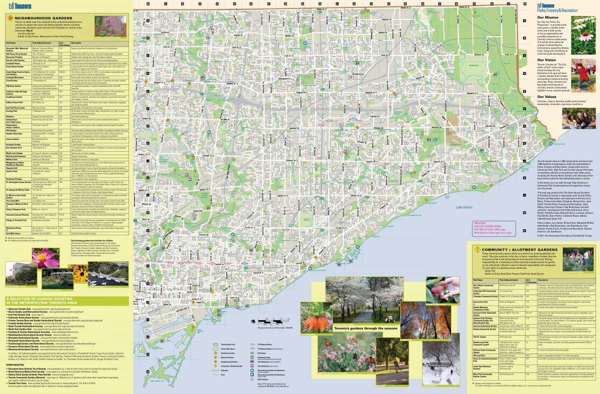 Peta dari gardens Toronto timur