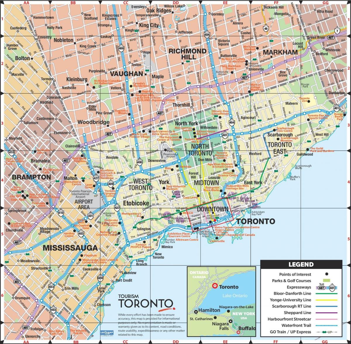 Peta dari Tol Toronto