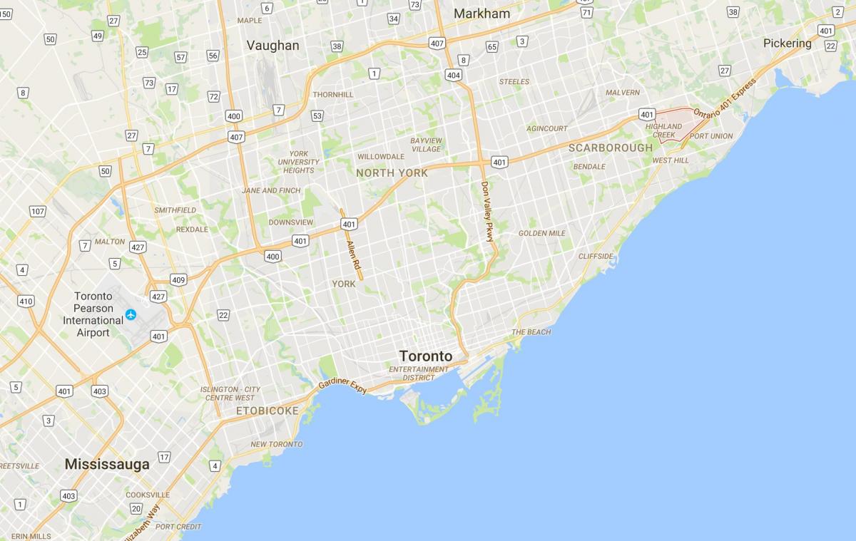 Peta dari Highland Creek district, Toronto