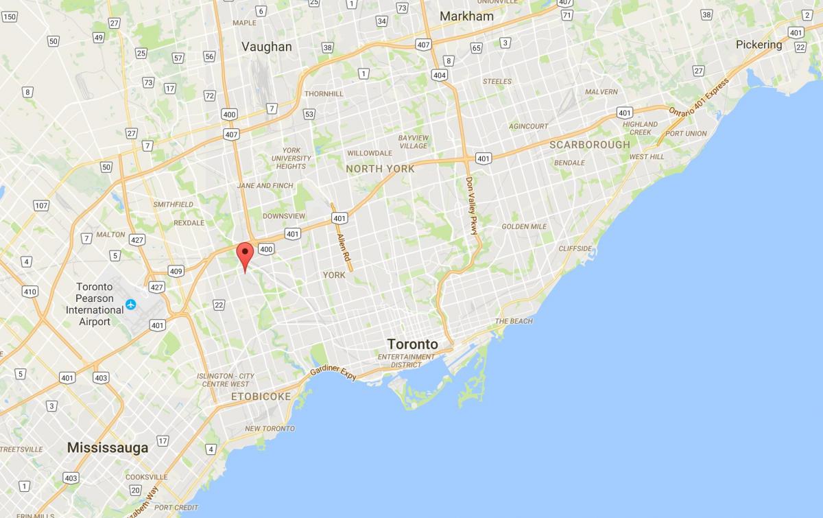 Peta dari Humber Heights – Westmount district, Toronto