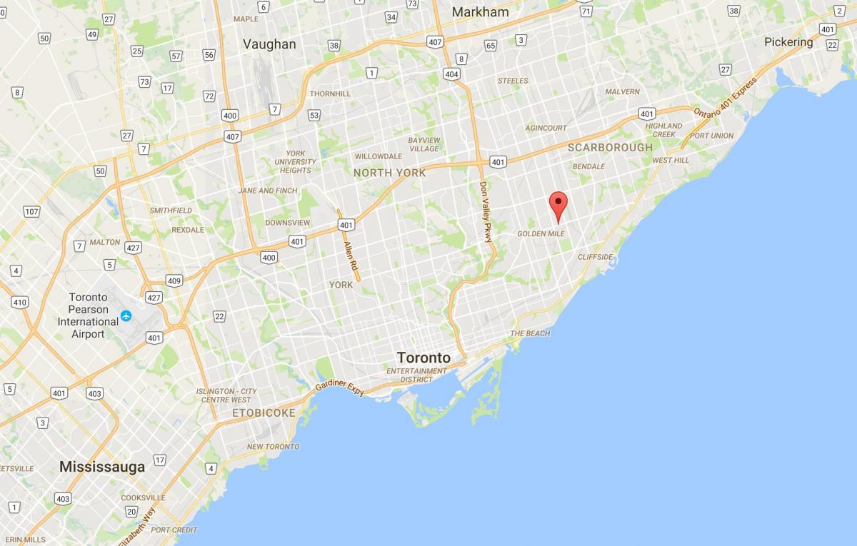 Peta dari Ionview district, Toronto