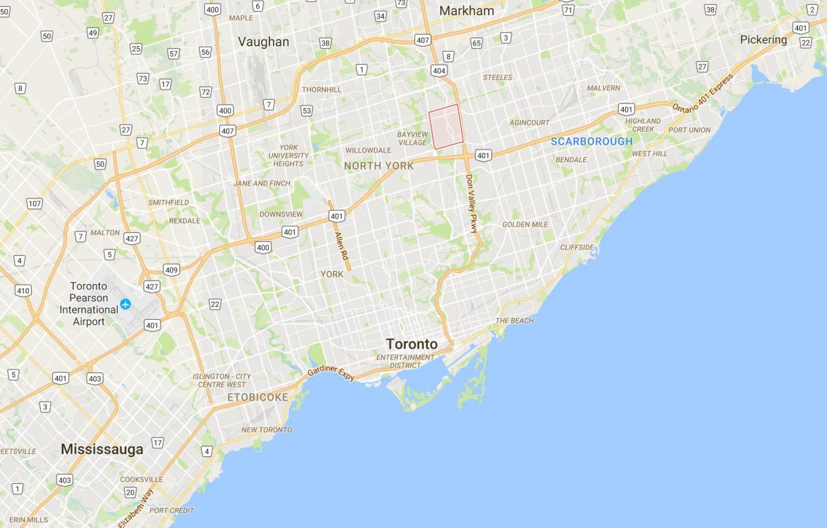 Peta dari Kacang district, Toronto