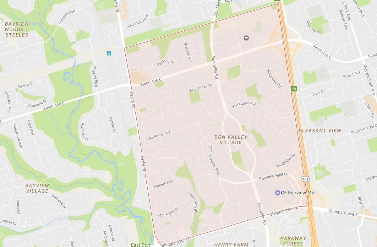 Peta dari Kacang tanah lingkungan Toronto