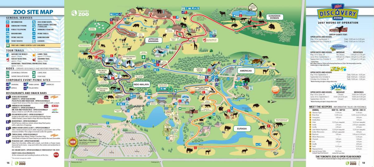 Peta kebun binatang Toronto