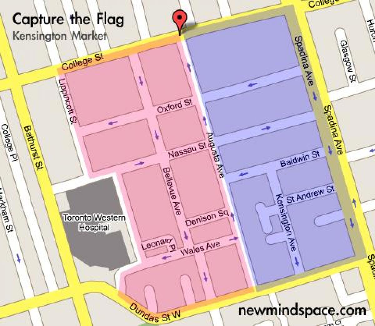 Peta dari Kensington Pasar Kota Toronto