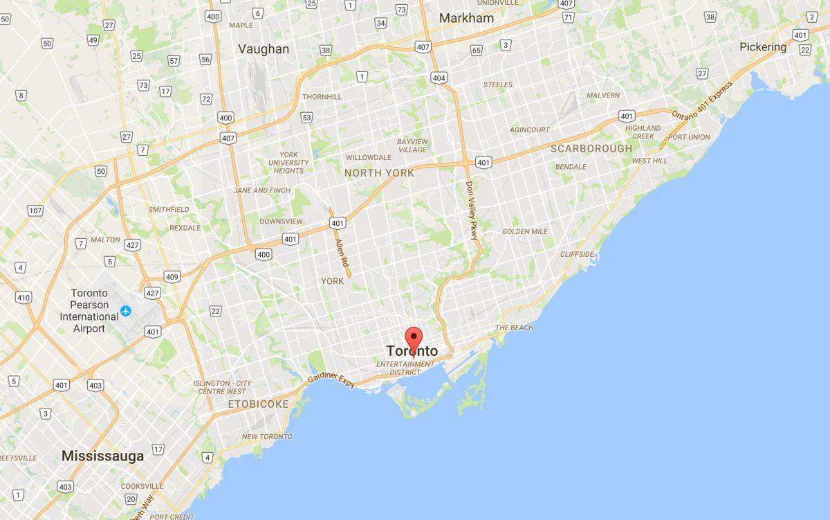 Peta dari Financial District district, Toronto