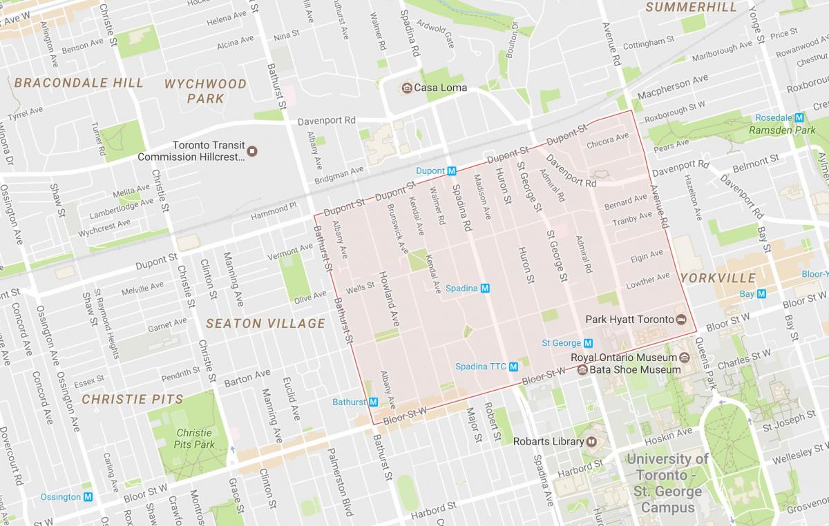 Peta Lampiran lingkungan Toronto