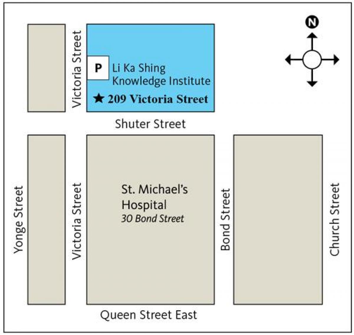 Peta dari Li Ka Shing Knowledge Institute Toronto