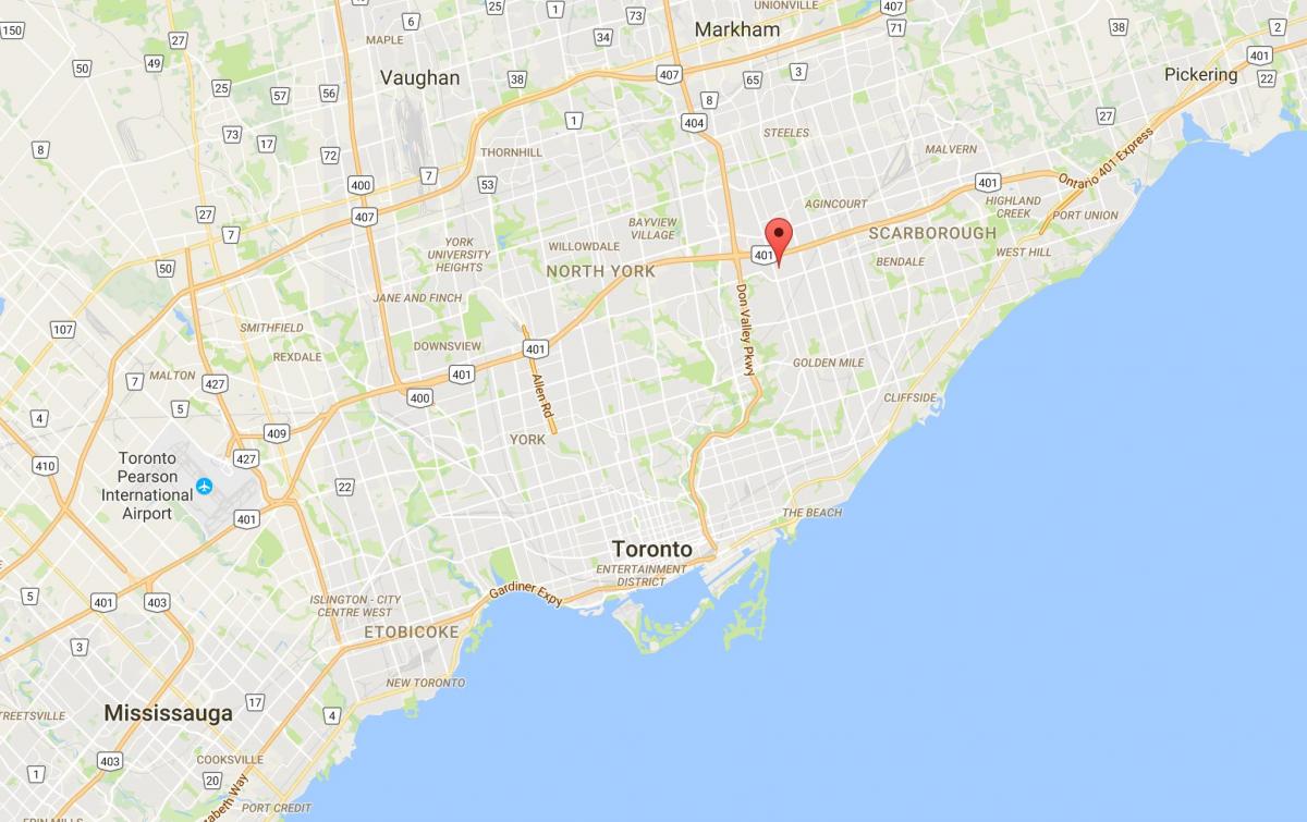 Peta dari Maryvale district, Toronto