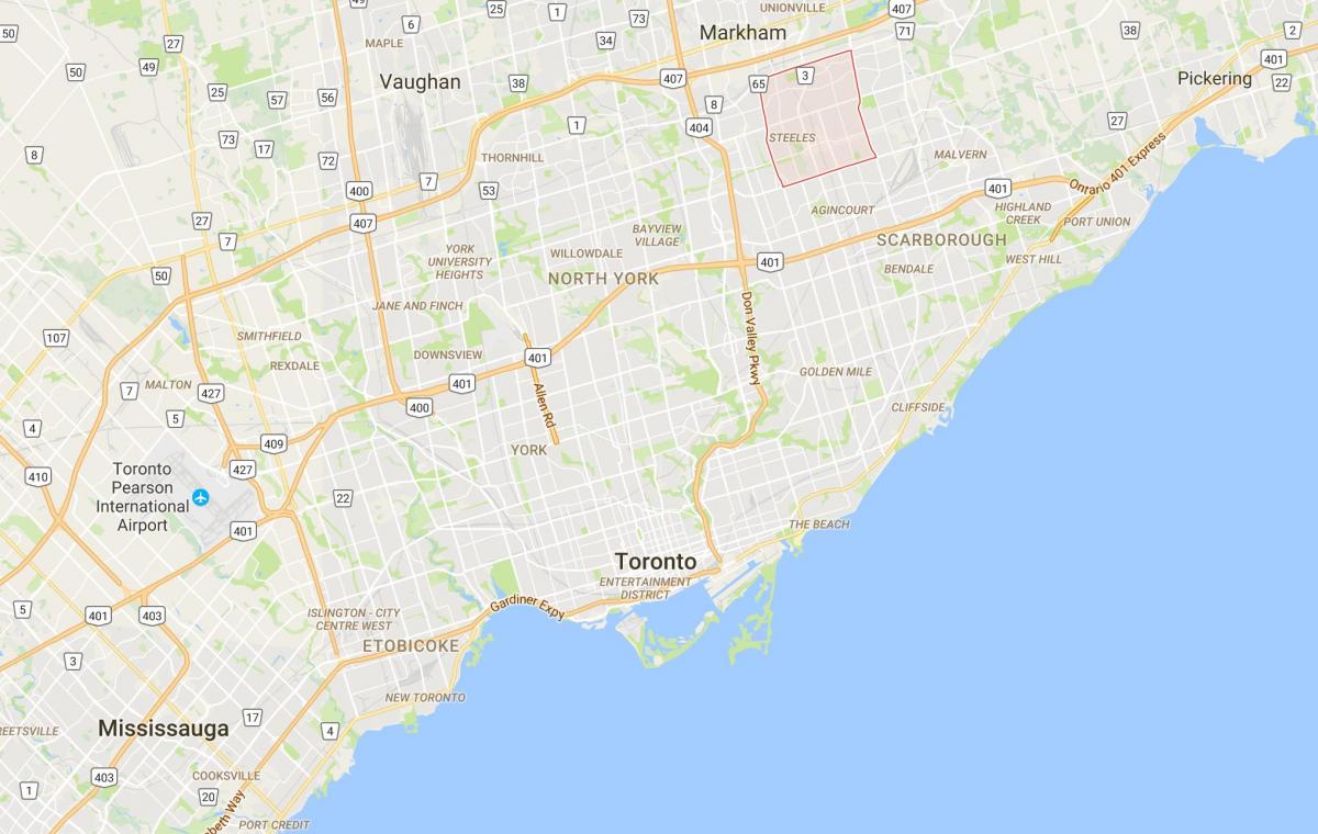 Peta dari Milliken district, Toronto
