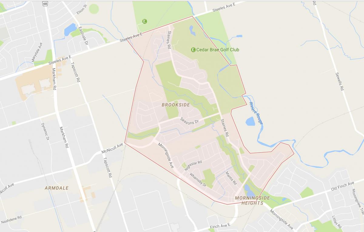 Peta dari Morningside Heights lingkungan Toronto