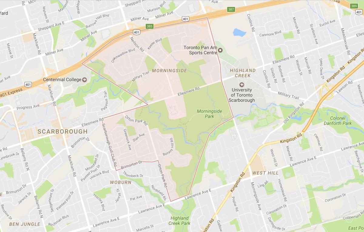 Peta dari Morningside lingkungan Toronto
