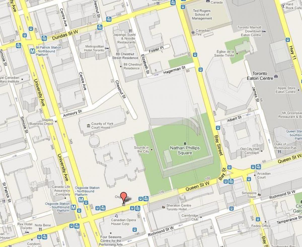 Peta dari Nathan Phillips Square