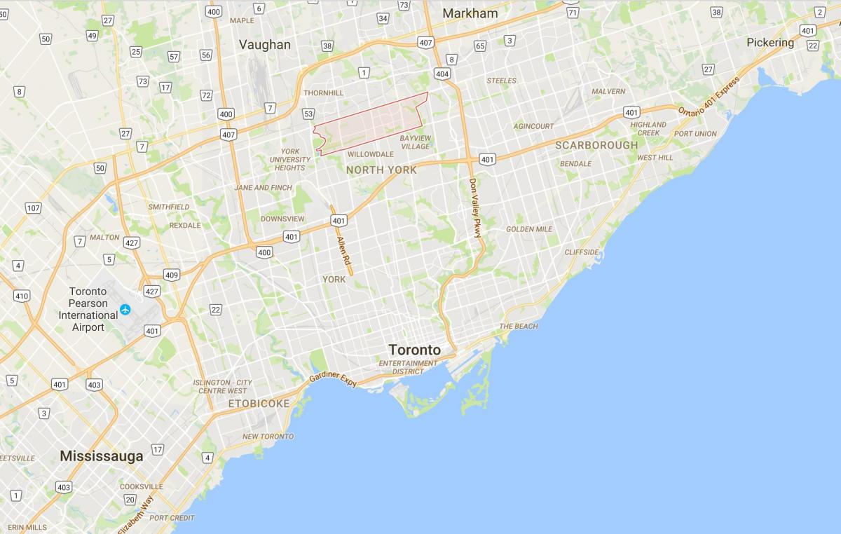 Peta dari Newtonbrook district, Toronto