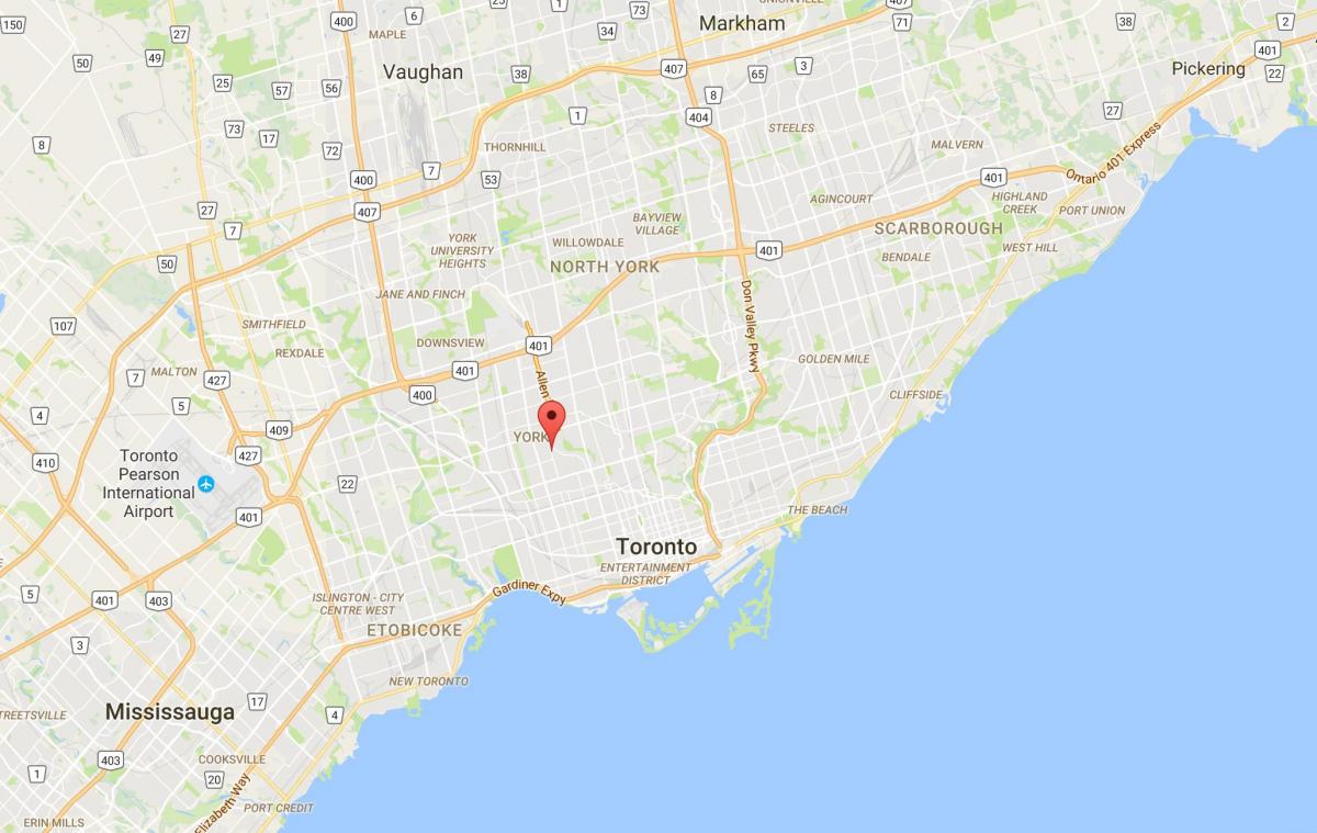 Peta dari Oakwood–Vaughan district, Toronto