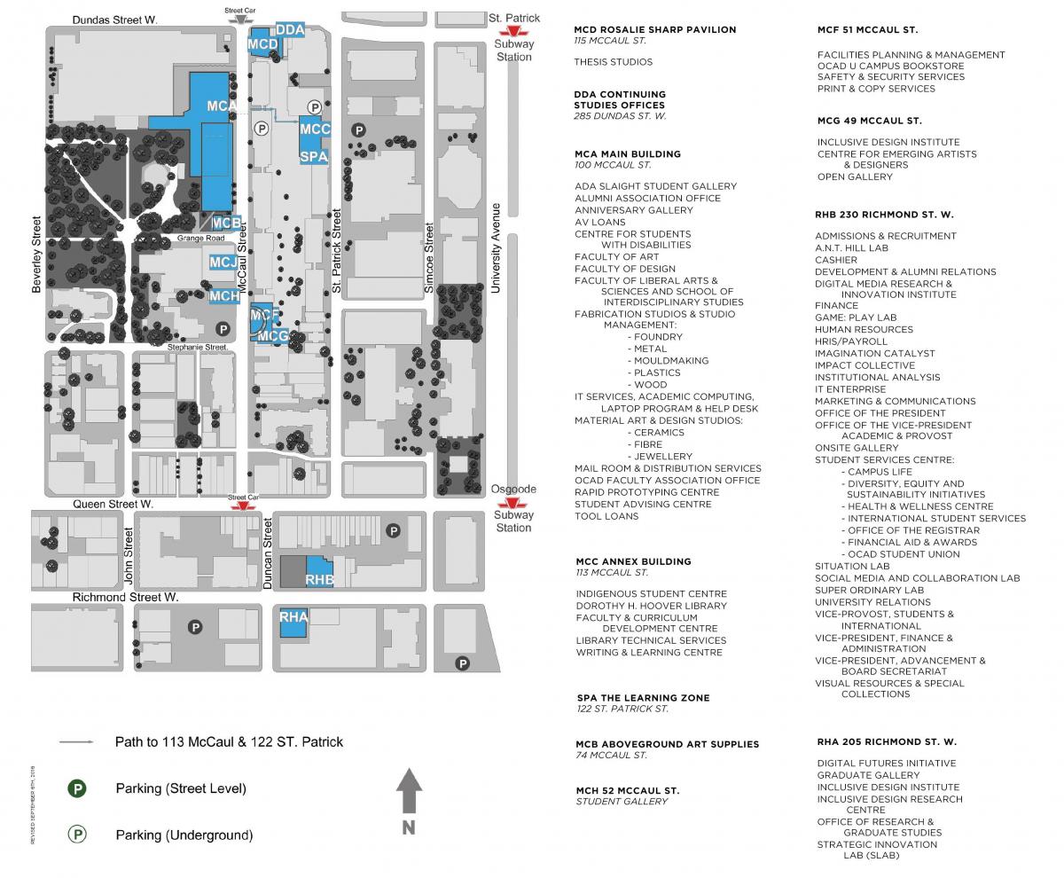 Peta dari OCAD Universitas Toronto