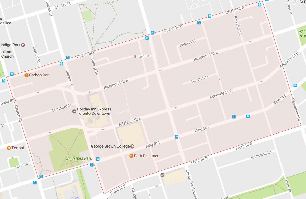 Peta Kota Tua, lingkungan Toronto