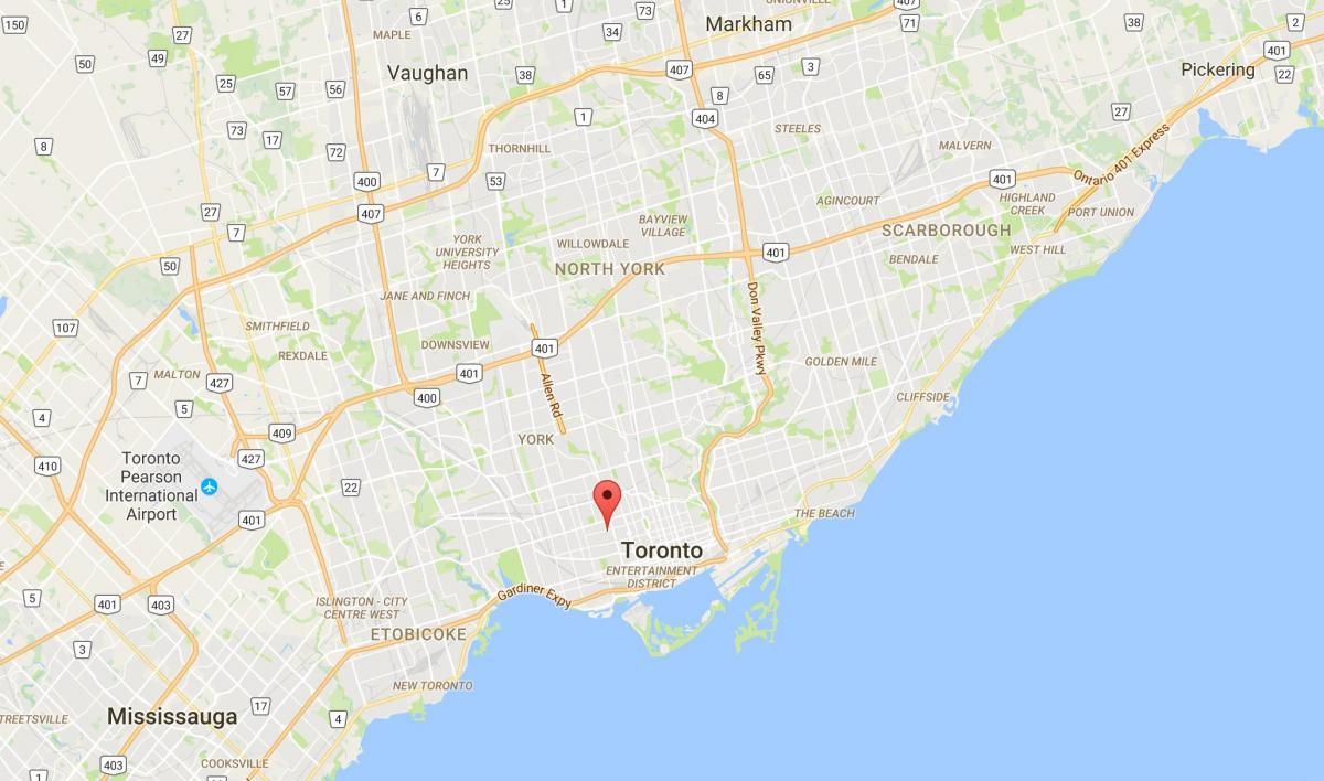 Peta dari Palmerston district, Toronto