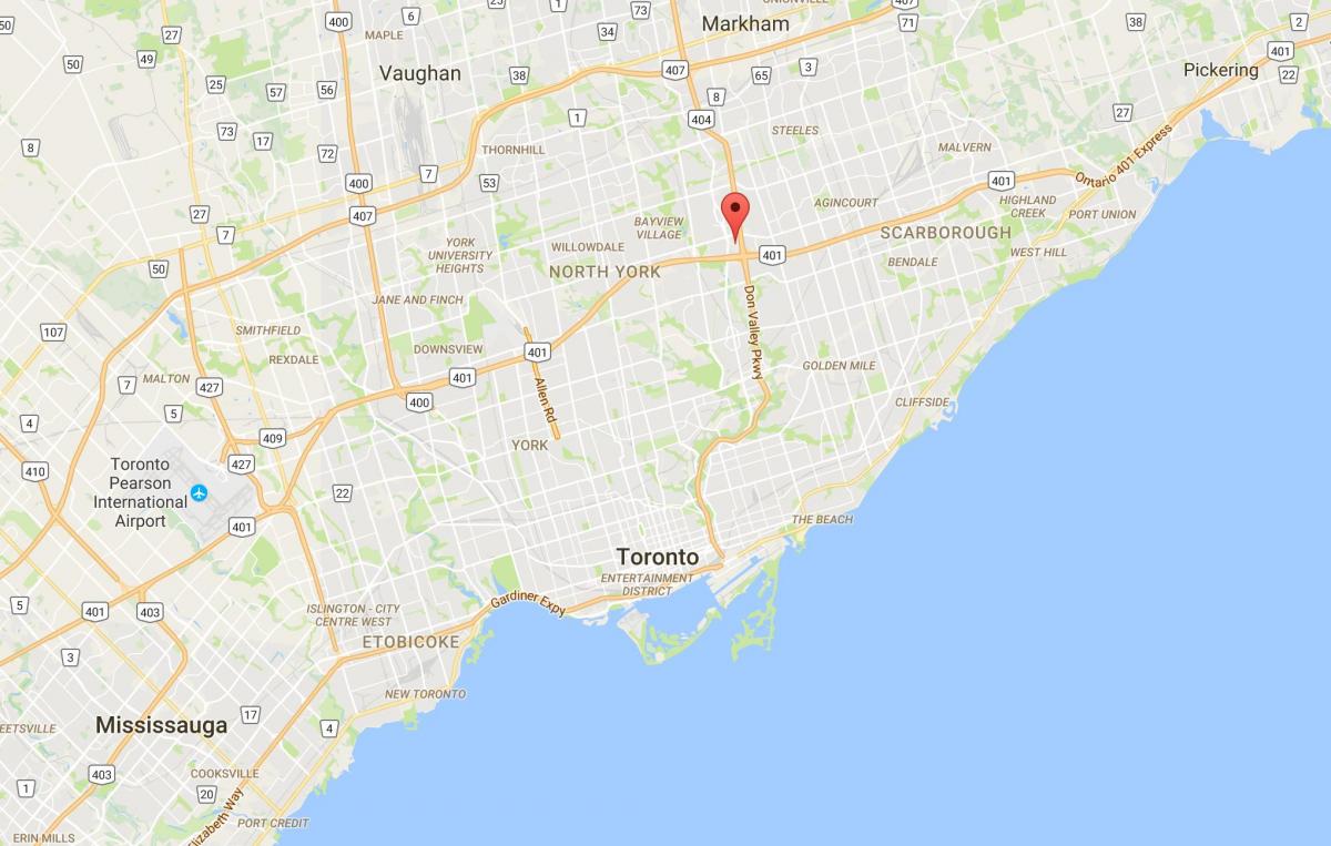 Peta dari Parkway Forest district, Toronto