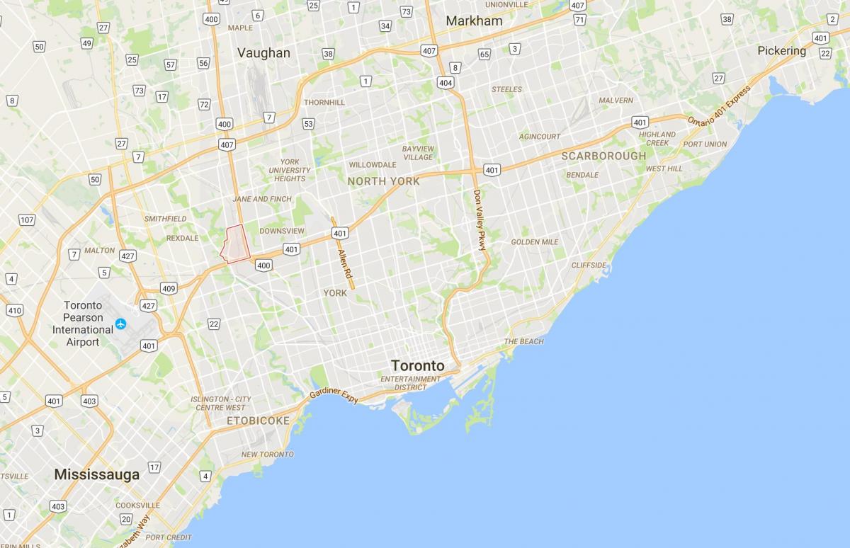 Peta dari Pelmo Park – Humberlea district, Toronto