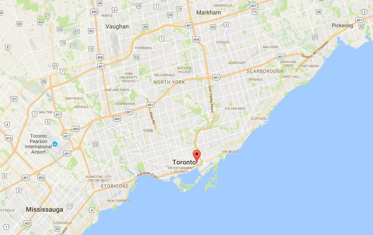 Peta dari Penyulingan Kecamatan Toronto