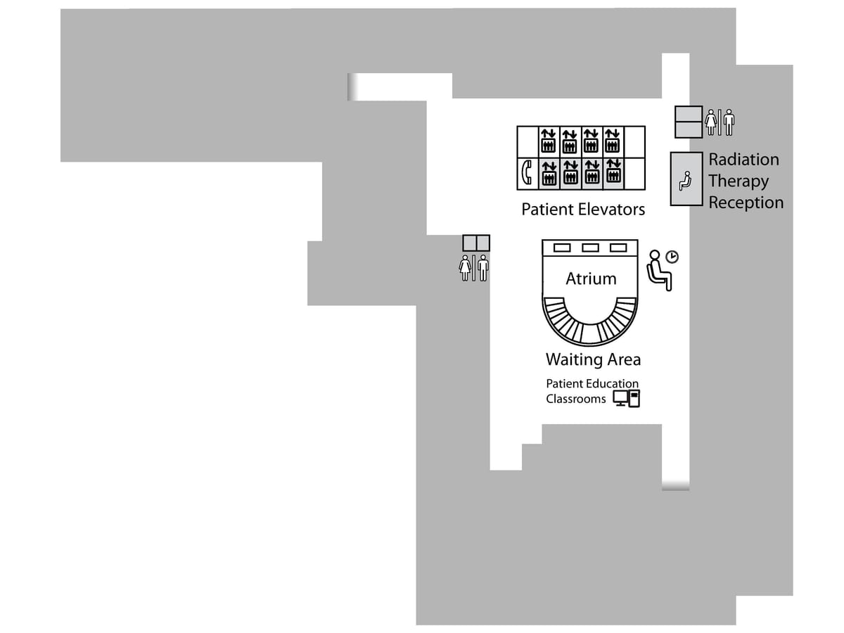 Peta dari Princess Margaret Cancer Centre Toronto lantai 1 di Bawah ini (B1)