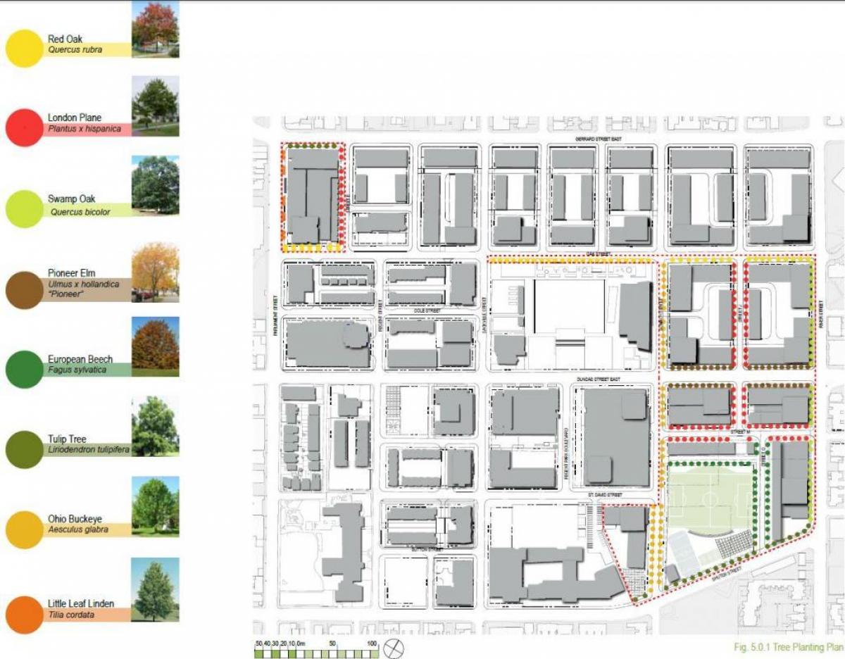 Peta rencana Revitalisasi Regent Park Toronto tahap 3
