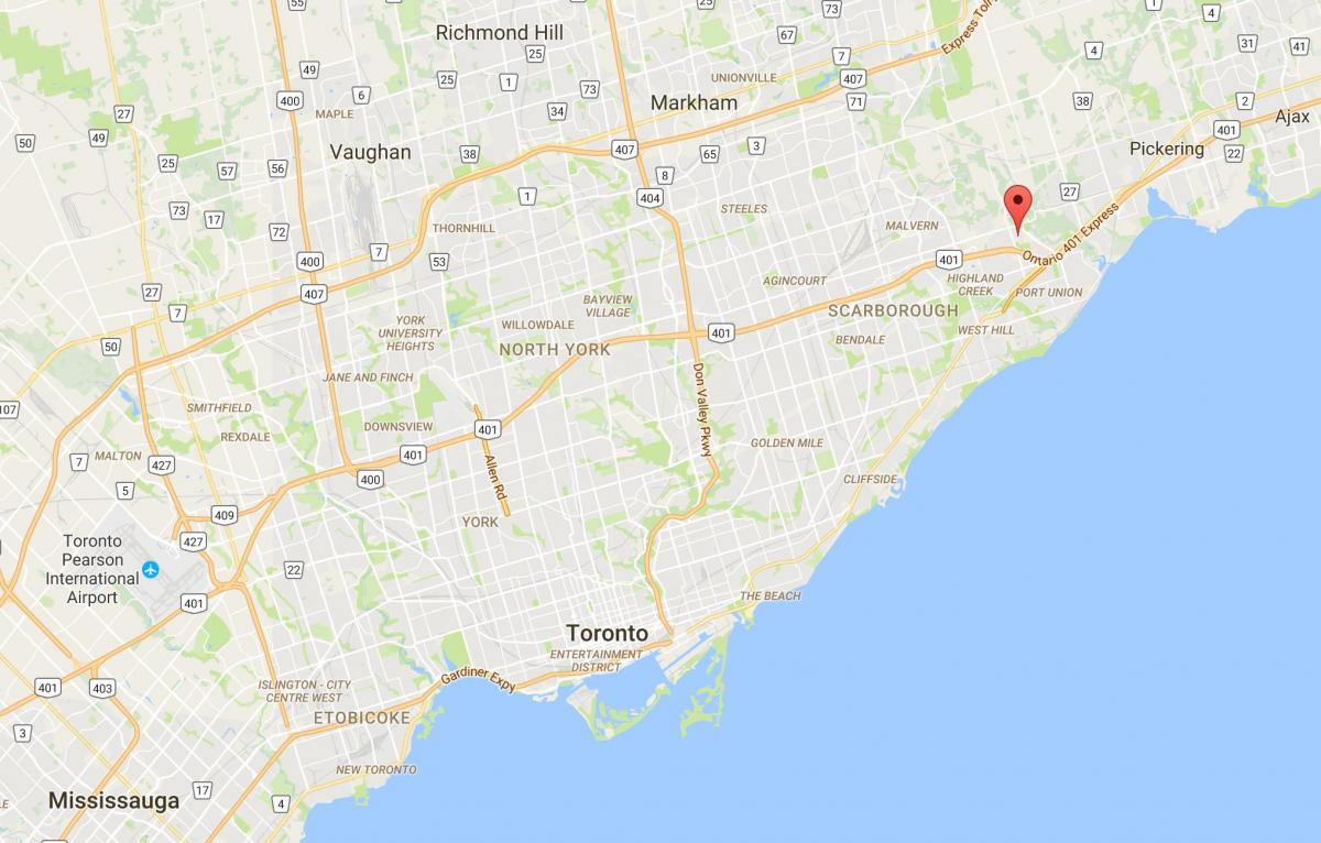 Peta dari Rouge district, Toronto