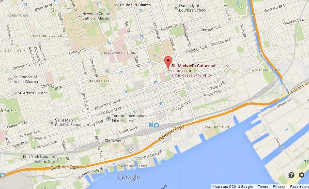 Peta dari Cathedrale St. Michael di Toronto gambaran
